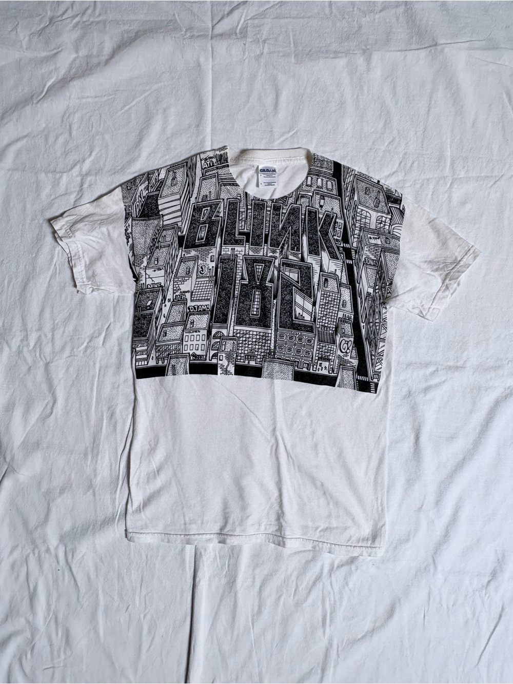 Blink-182 Neighborhoods Album Cityscape Vintage Graphic Tee